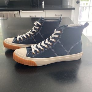JCrew High Top Midnight Ivory Sneakers